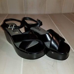 Vintage Black Platform Sandals